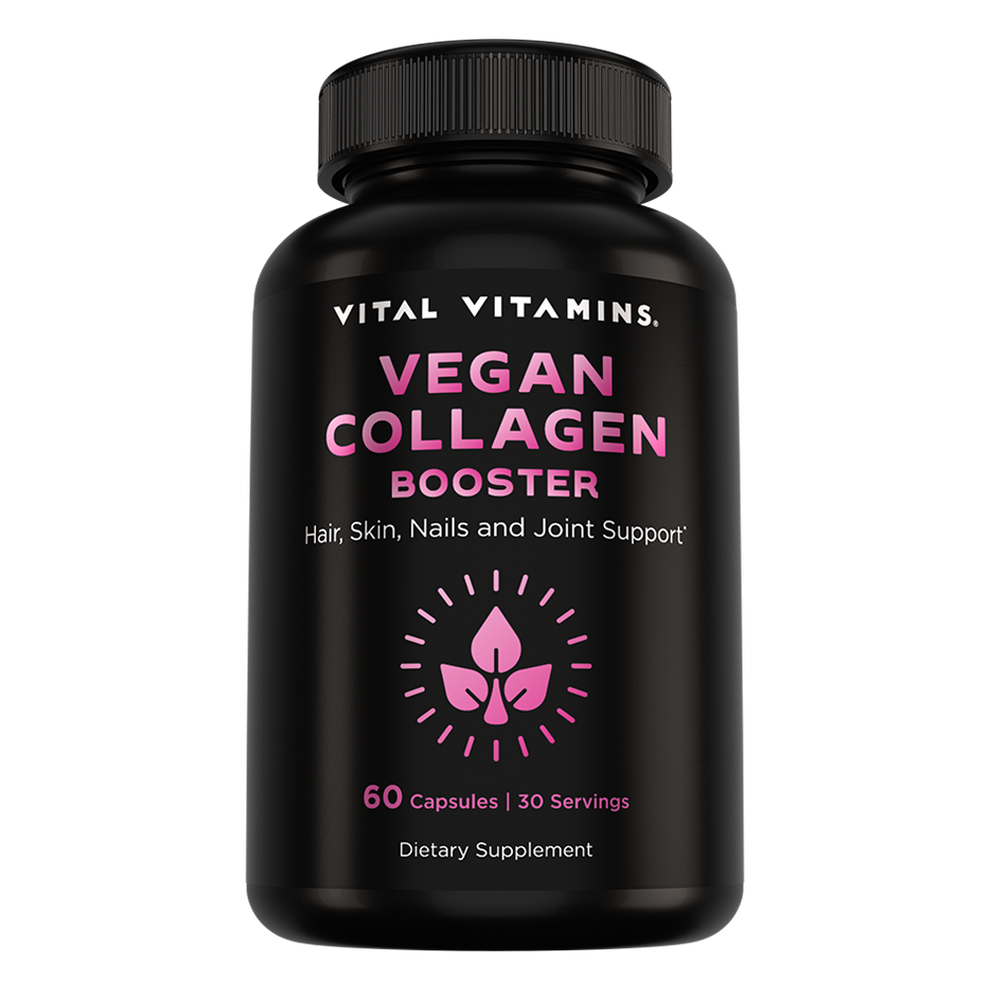 Vegan Collagen Peptides plant-based booster for fibroblast stimulation and skin matrix support.