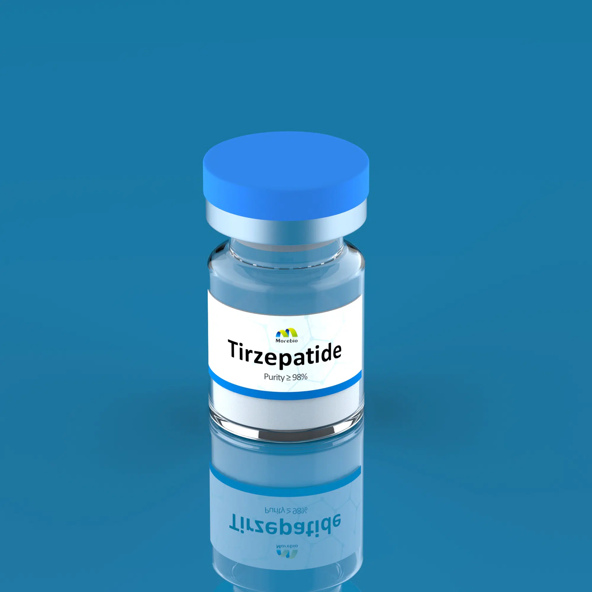 Tirzepatide (GIP/GLP-1 Dual Agonist) 5mg research-grade lyophilized vial for weight loss studies.