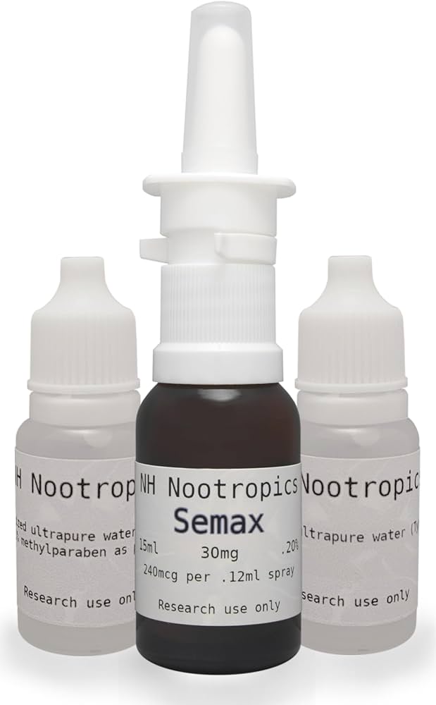 Semax Nootropic Neuropeptide 10mg research-grade lyophilized vial for cognitive research.