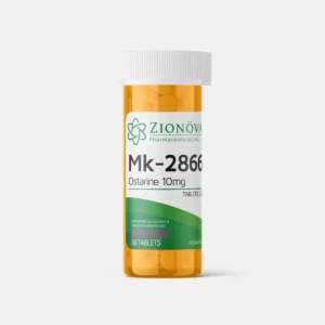 MK-2866 10mg research-grade tablets (Ostarine) for muscle wasting and anabolic studies.