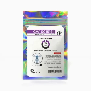 GW-501516 10mg research-grade tablets (Cardarine) for metabolic and endurance studies.